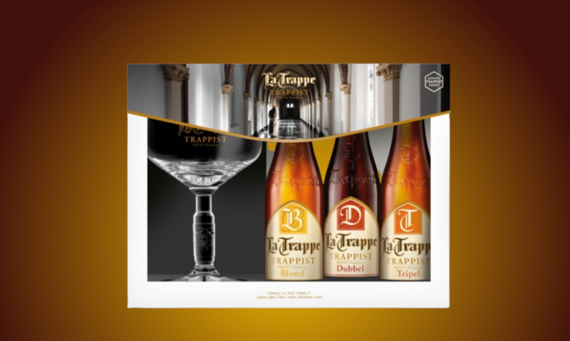 La Trappe Biercadeau 3x33cl met originele prior bokaal