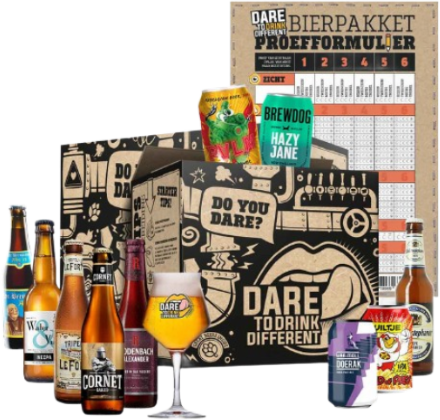 Bierpakket cadeau met glas DtDD