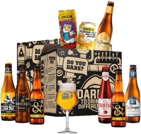 Bierpakket zomer van Dtdd met 2 x 9 bieren en een bierglas