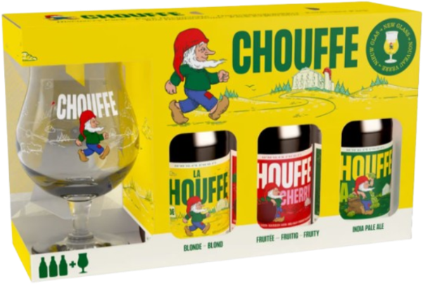 Chouffe Assortiment (3x33cl) Bierpakket met glas