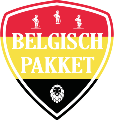 Belgisch pakket met bier logo