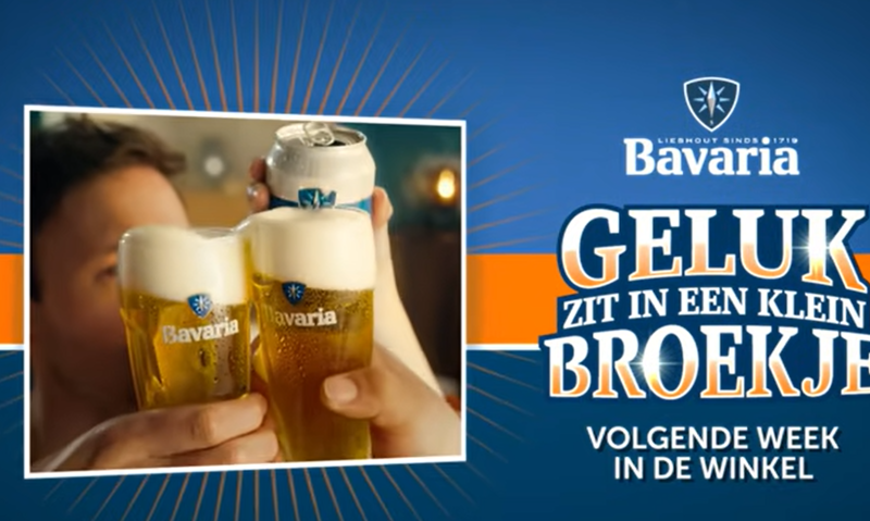 WK reclame van Bavaria met geluksbroekje