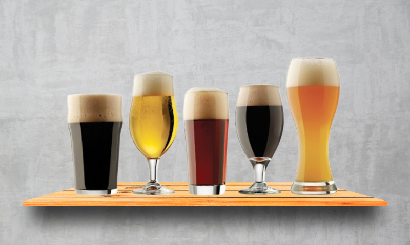 Verschillende bierglazen als cadeau