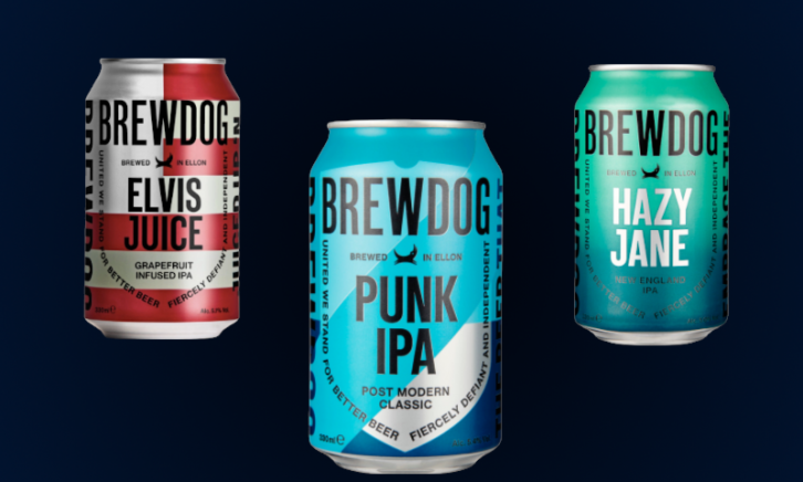 Brewdog bieren op blik