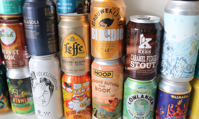 Blikken bier aanbieding