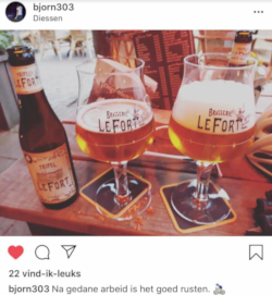 Bjorn drinkt Tripel LeFort