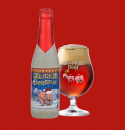 Delirium Christmas flesje en glas