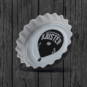 Bjuster bierdopje met luchtballon