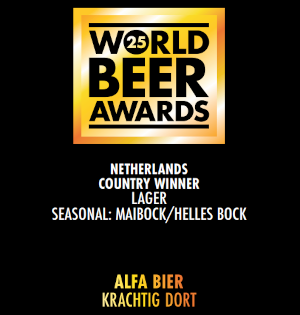 Alfa Krachtig Dort is Country Winner tijdens World Beer Awards 2025