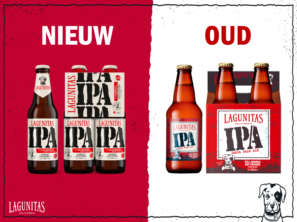 lagunitas ipa nieuwe en oude verpakkingen