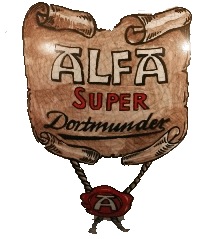 Oud logo van Alfa Super Dortmunder