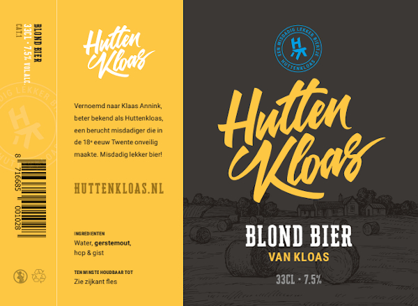 Etiket van Huttenkloas Blond