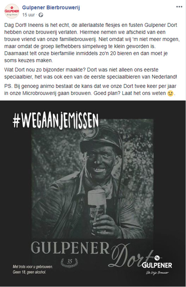 De facebook post van Gulpener