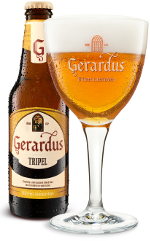 Gerardus Tripel flesje en glas