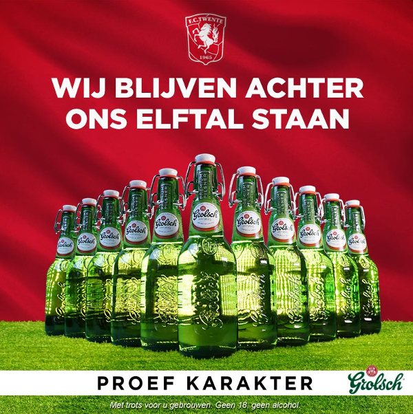 Grolsch blijft achter FC Twente staan
