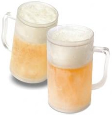 Bierglazen in vriezer, lekker koud