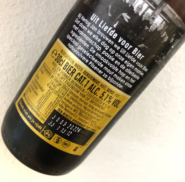 Hertog Jan Pils etiket