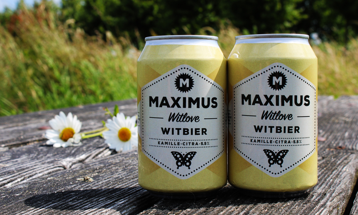 Maximus Witlove bier blikjes