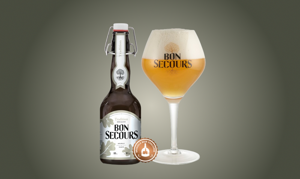 Bon Secours Tradition bier flesje en glas
