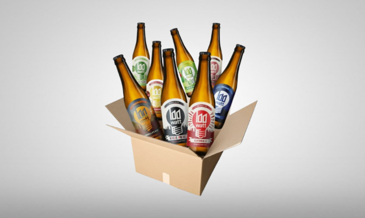 100 Watt Brewery Flesjes