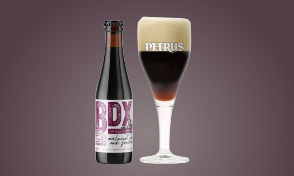 Petrus BDX bier flesje en glas