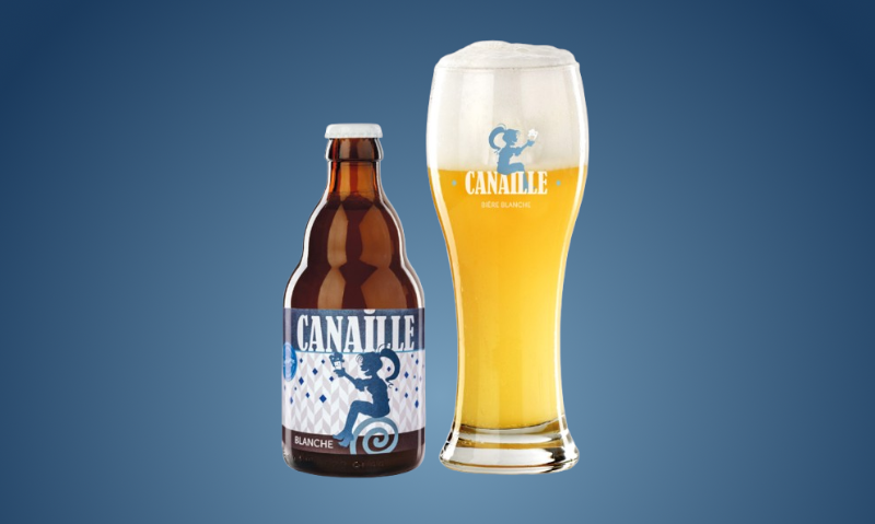 Canaille witbier flesje en glas