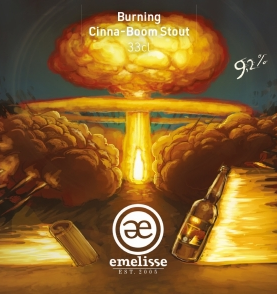 Emelisse Burning Cinna Boom Stout Logo