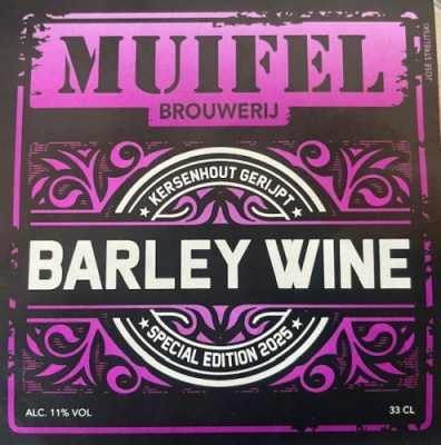 Muifel Barley Wine Special Edition 2025 Kersenhout BA logo