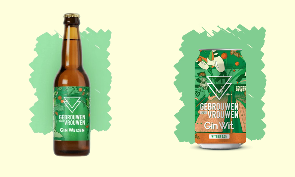 Flesje Gin Weizen en blikje Gin Wit
