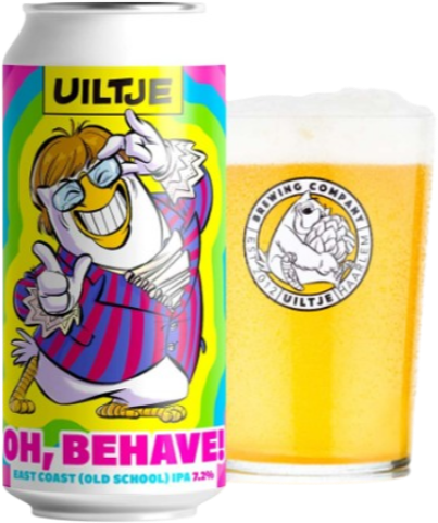 Uiltje Oh, Behave blik en glas bier