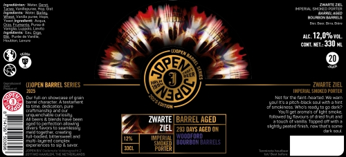 Jopen Zwarte Ziel 2025 Woodford etiket