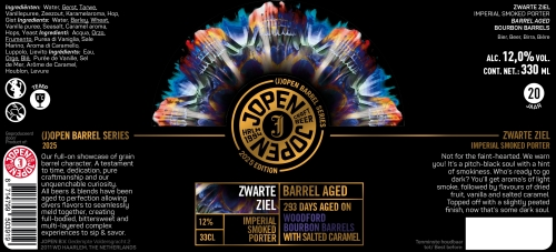 Jopen Zwarte Ziel 2025 Woodford Salted Caramel etiket