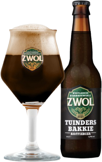 ZWOL Tuindersbakkie bier flesje en glas