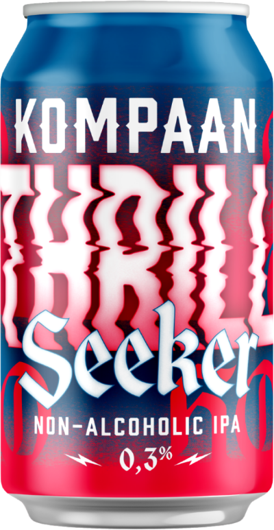 Kompaan Thrill Seeker alcoholarm bier blikje