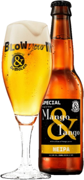 De Molen Mango & Tango flesje en glas