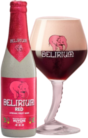 Delirium Red flesje en glas