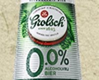 Oude Grolsch 0.0% etiket op fles