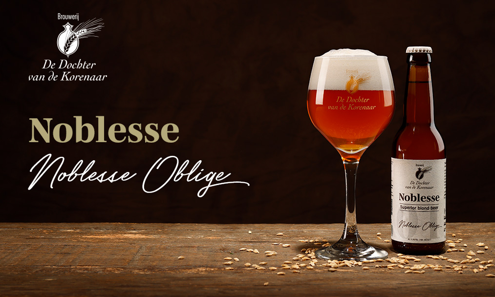 Dochter van de Korenaar Noblesse bier flesje en glas