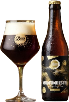 Baron Muntmeester flesje en glas