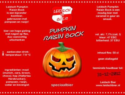 Pumpkin Raisin Bock - Met pompoen en rozijn