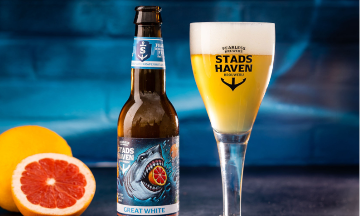 Stadshaven Great White flesje en glas