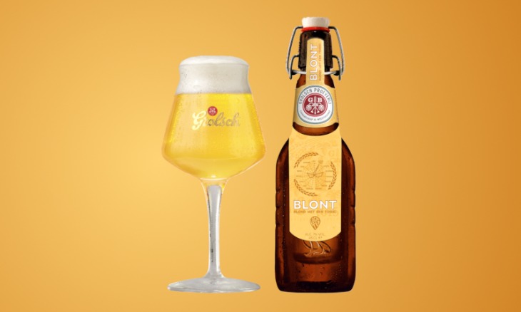 Grolsch Blont beugelfles en glas