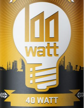 40 watt van de 100 watt brewery logo