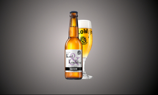 Kort-Krachtig-bier flesje-en-glas-