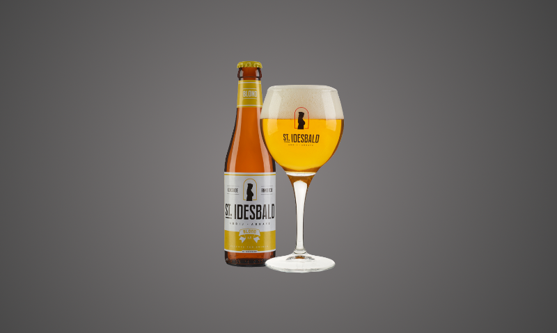 St. Idesbald blond fles en glas