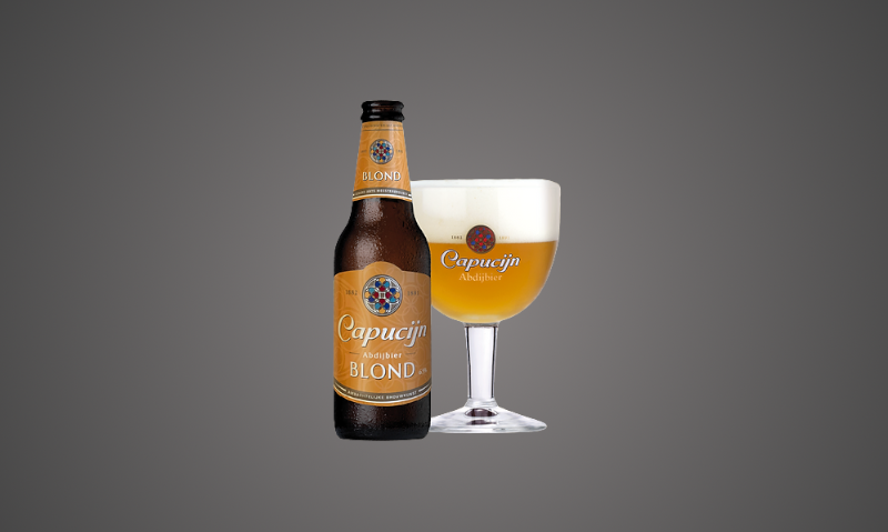 Budels Capucijn Blond fles en glas