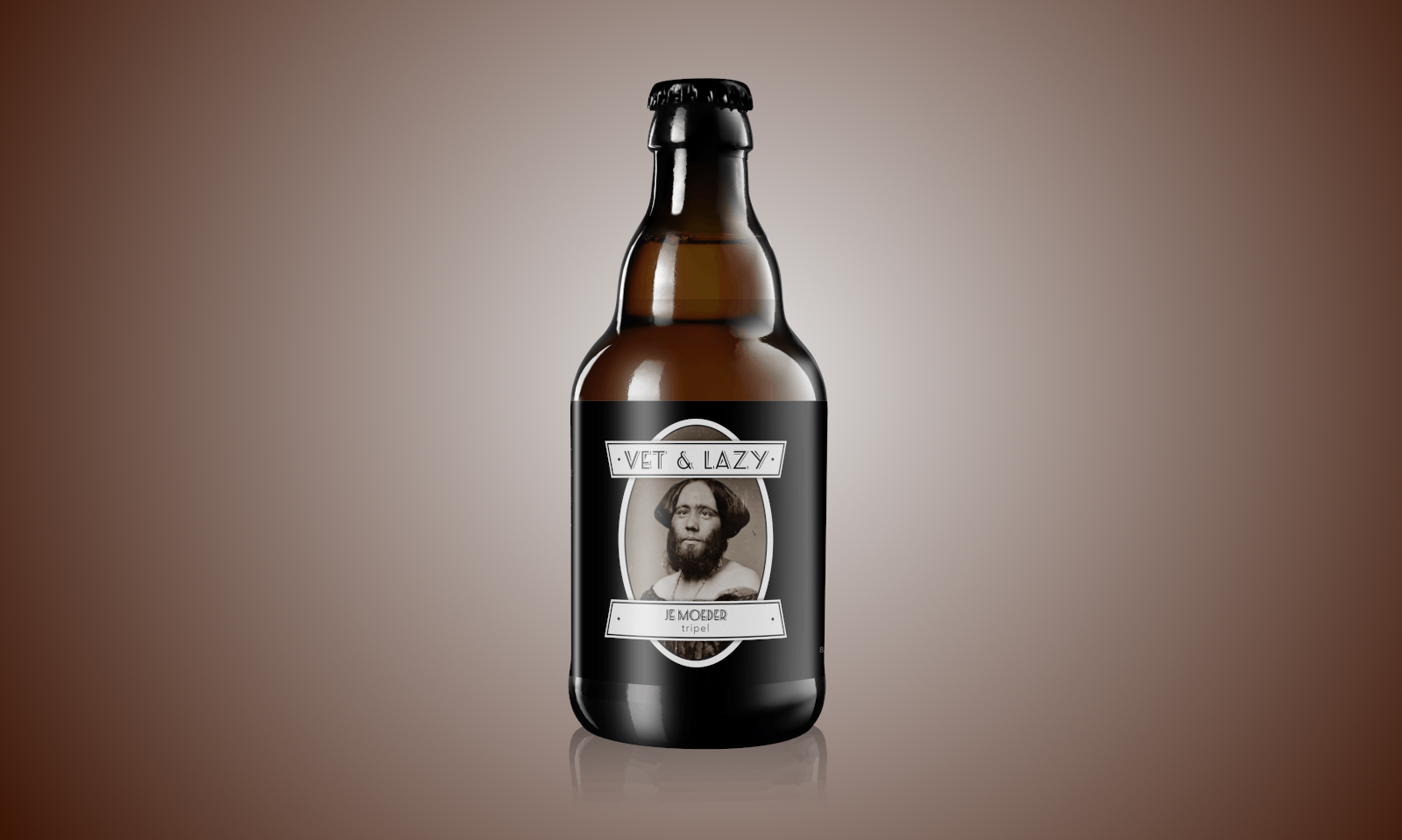 Vet Lazy Je Moeder bierflesje