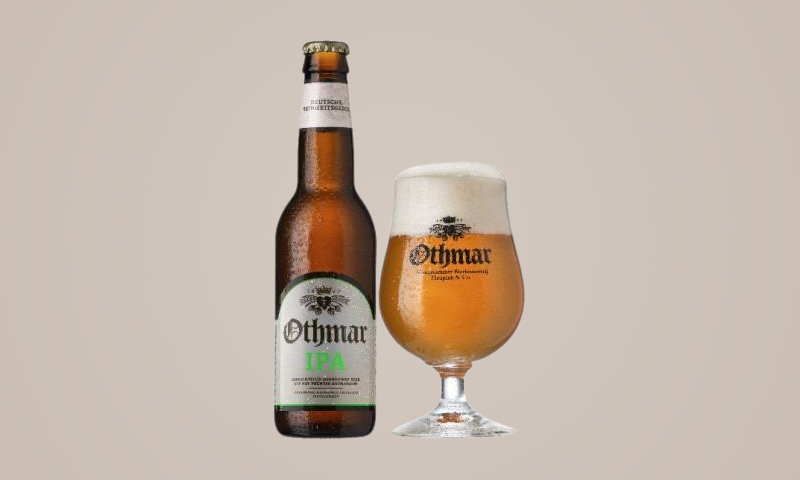 Otmar IPA flesje en glas
