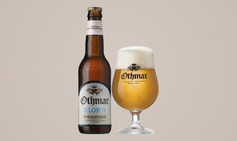 Othmar Blond flesje en glas