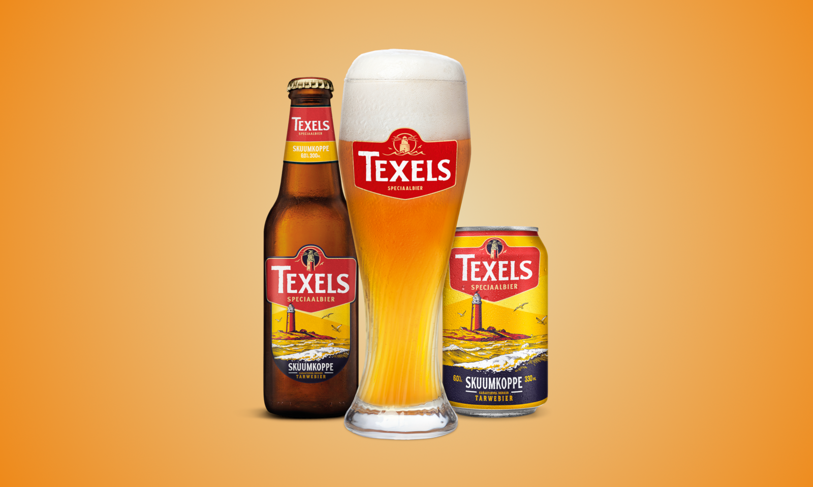 Texels Skuumkoppe flesje blikje glas